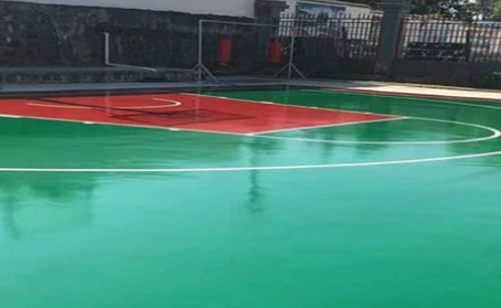 房山篮球场翻新地面